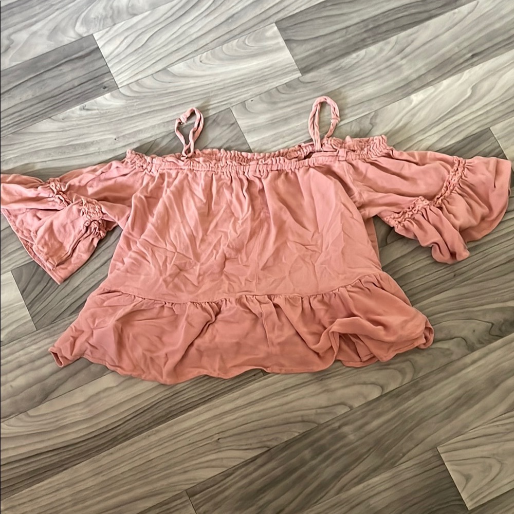 Women's Off-Shoulder Pink Top
